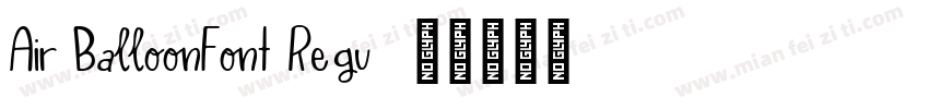 Air BalloonFont Regu字体转换